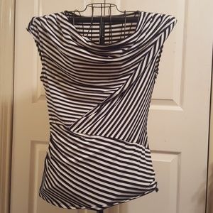Asymmetrical striped shirt